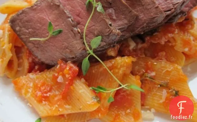 Rigatoni frais avec Marinara et Steak