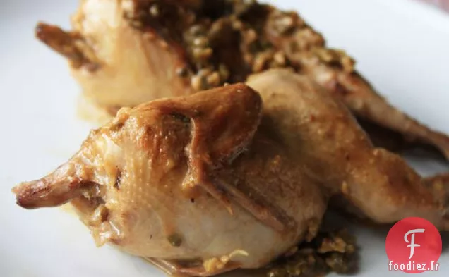 Caille Mijotée à la Moutarde et aux Câpres