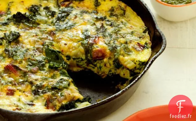 Frittata à la Ricotta et Légumes Verts mélangés