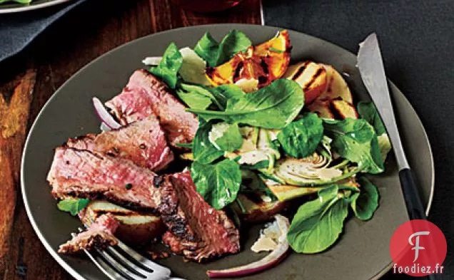 Bande de New York à la Toscane avec Salade de Roquette et d'Artichauts