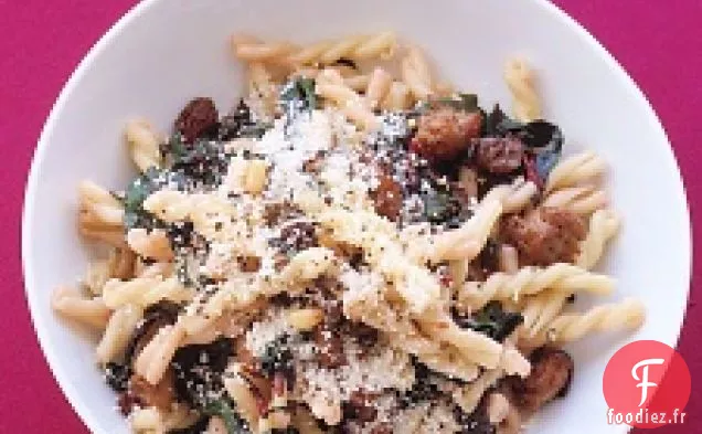 Gemelli Avec Saucisse, Bettes À Carde Et Pignons De Pin