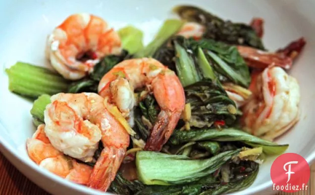 Crevettes de Nigel Slater aux Légumes Verts asiatiques