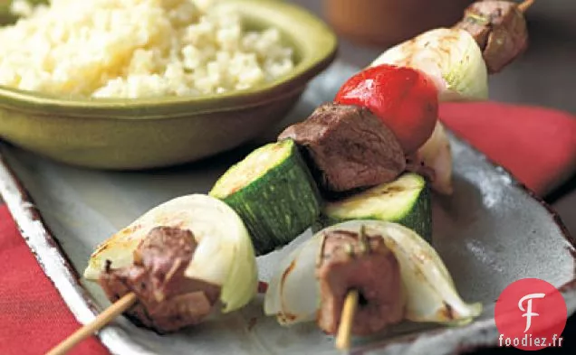 Brochettes d'Agneau Marinées au Yogourt