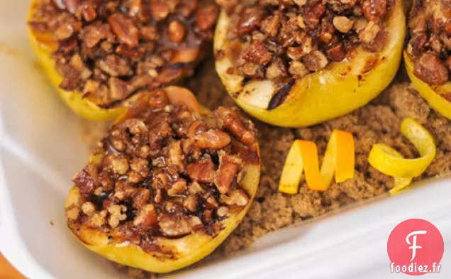 Pommes Farcies aux Pacanes et Sauce Caramel