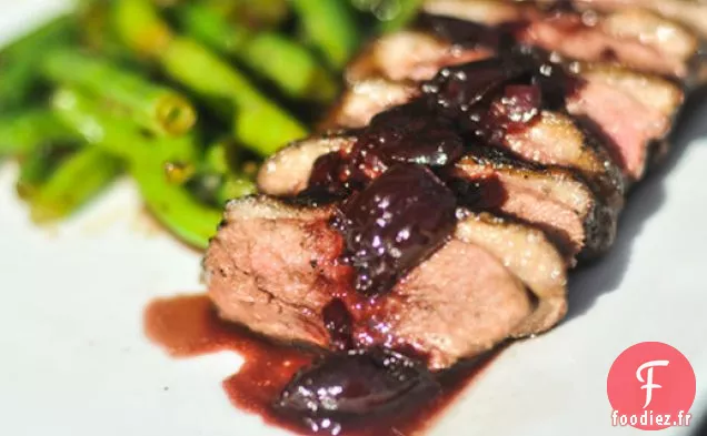 Magrets de Canard Poivrés Sauce au Porto aux Cerises