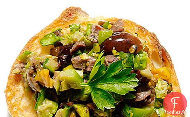Bruschetta aux Olives et Pistaches