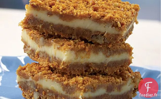 Barres de Gâteau au Fromage au Caramel au Beurre