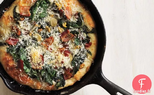 Pizza Aux Palourdes, Aux Blettes Et Au Bacon