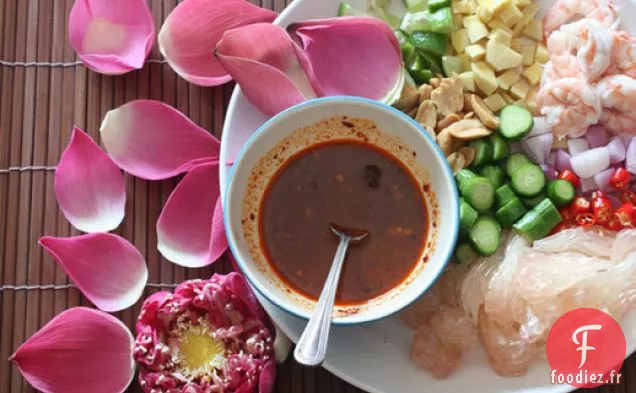 Salade Thaïlandaise de Pomelo et Crevettes (Miang Som O)