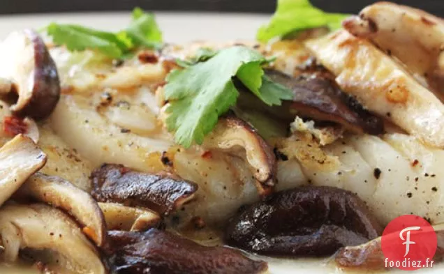 Poisson Poêlé aux champignons Shiitake