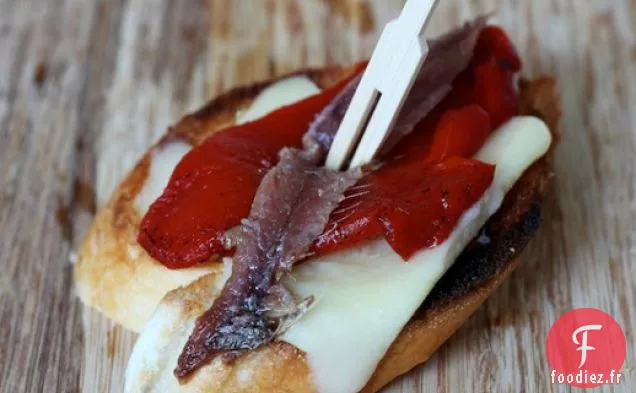 Anchois, Poivron Rouge et Pintxos Manchego