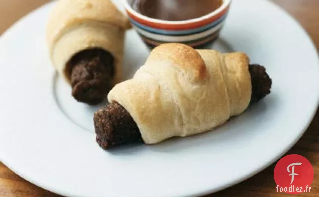 Porcelets de Légumes dans des Couvertures avec Sauce Trempée