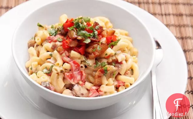 Macaroni au Bacon et au Piment et au Fromage