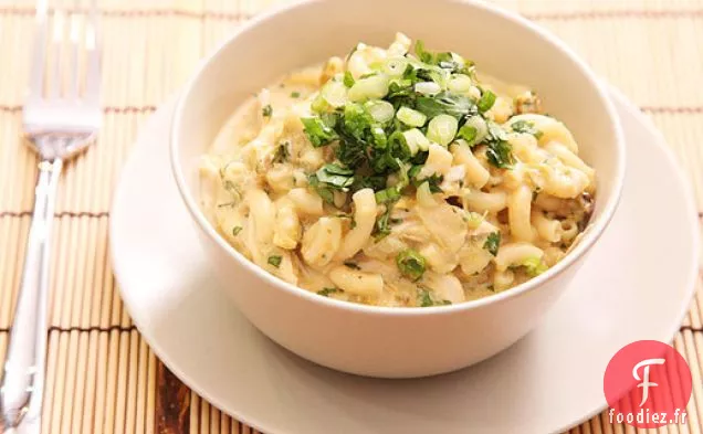 Macaroni au Poulet au Chili Vert et au Fromage