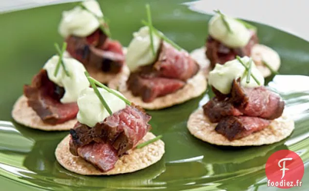 Chips de Teriyaki de Boeuf avec Mayonnaise au Wasabi