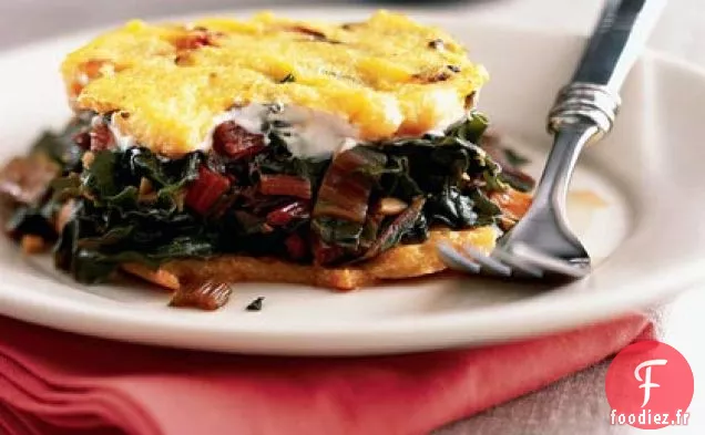 Polenta au Fromage au Four avec Bettes à Carde