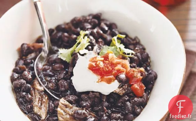 Soupe de Porc Braisée à la Bière et aux Haricots Noirs à la Mijoteuse