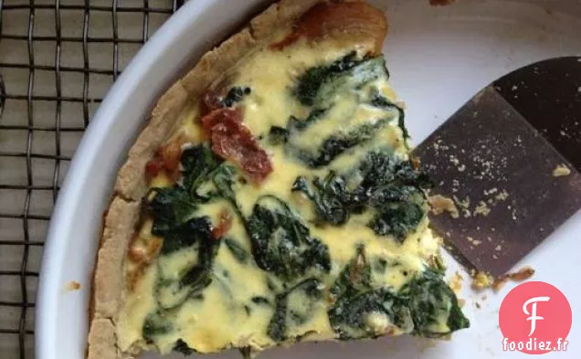 Tarte aux Épinards et Oignons Sans Gluten