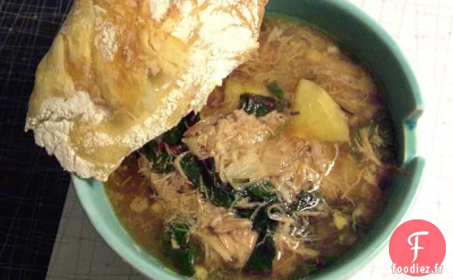 Soupe De Porc Effiloché, Pommes De Terre Et Bettes À Carde