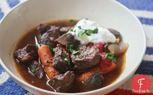 Ragoût de Bœuf Espagnol Avec Pimentón et Poivrons Piquillo