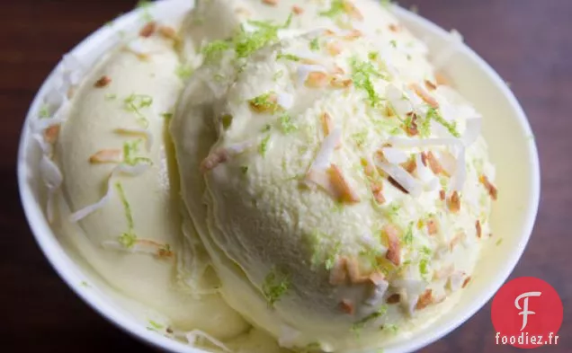 Glace à la Noix de Coco Grillée et au Citron Vert