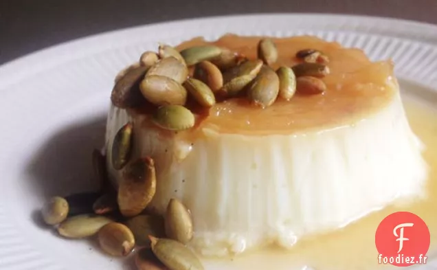 Flan de Pommes au Caramel et Pépites Grillées