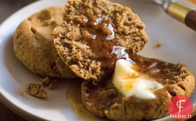 Biscuits sans Gluten et sans Sucre à la Patate Douce, aux Pacanes et au Gingembre