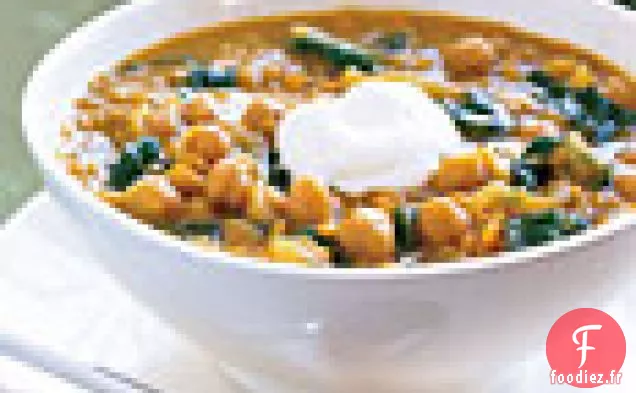 Ragoût de Lentilles Rouges au Curry et Blettes aux Haricots Garbanzo