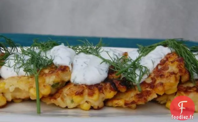 Crêpes de Maïs épicées au Yogourt à l'aneth