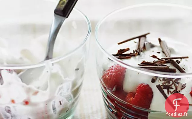 Parfaits à la Framboise, à la Ricotta et au Chocolat