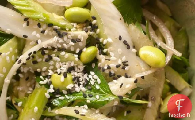 Salade de Céleri Asiatique, Fenouil et Edamame au Citron Confit, de Farine Aussi