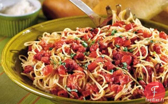 Pâtes au Vin Rouge - Tomates