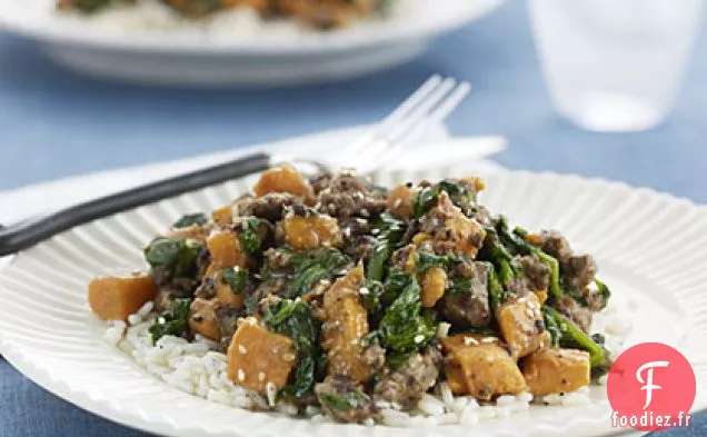 Boeuf aux Patates Douces et Épinards