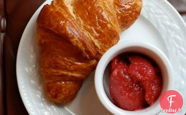 Confiture de Framboise, Rhubarbe Et Gingembre