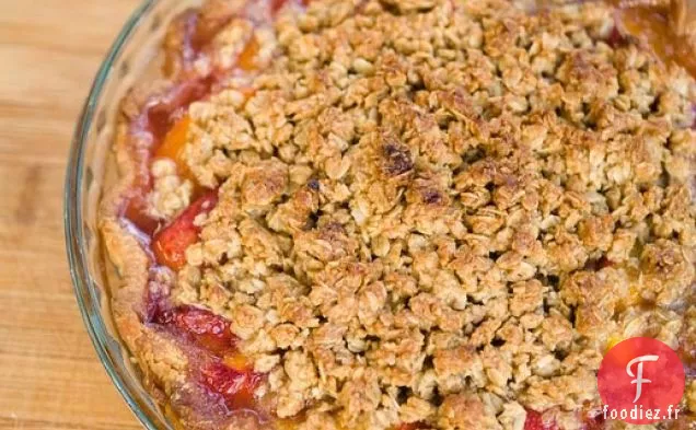 Tarte Croustillante aux Pêches et au Gingembre