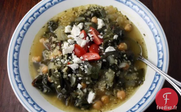 Soupe De Pois Chiches, De Blettes Et De Couscous