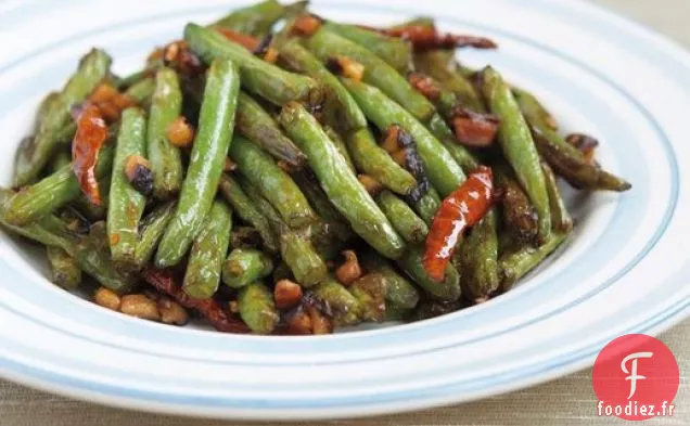 Haricots Verts frits à sec du Livre de recettes à emporter chinois
