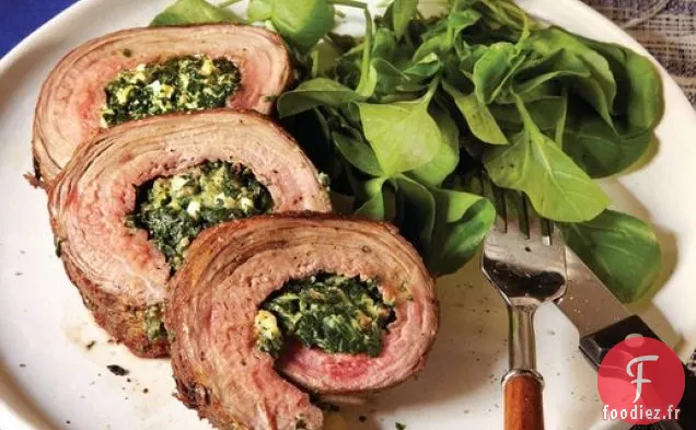 Steak de Flanc Farci aux Épinards et Gorgonzola de Bruce Aidells