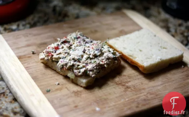 Dîner ce soir: Salade de Thon Méditerranéen sur Focaccia