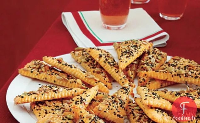 Triangles de Cheddar à Quatre Graines