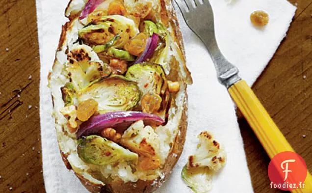 Pommes De Terre Chargées De Légumes Rôtis