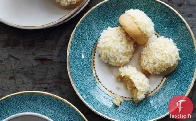 Gouttes de Beurre d'Orange avec Noix de Coco Râpée