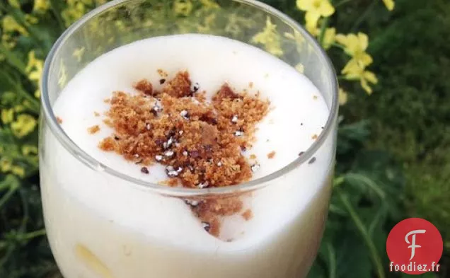 Abricots au Sablé de Blé Grillé et Sabayon de Bière d'été