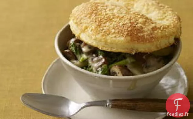 Champignons Non-potpies Avec Croûte De Parmesan Au Fromage