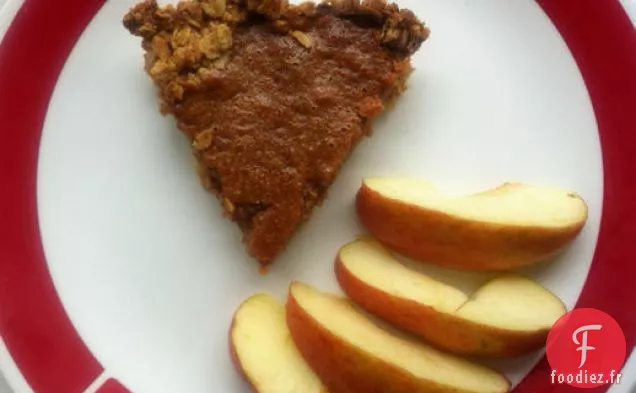 Tarte au Beurre aux Pommes avec Croûte de Noix de Pécan à l'Avoine