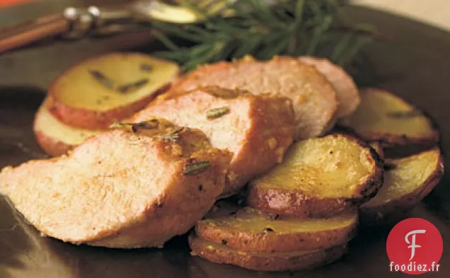Filet de Porc Planqué de Caryer et Pommes de terre de Dijon au Romarin