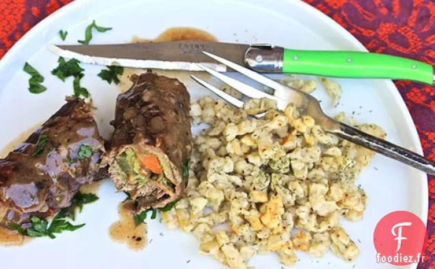 Rouladen De Boeuf Au Spaetzle À L'Aneth