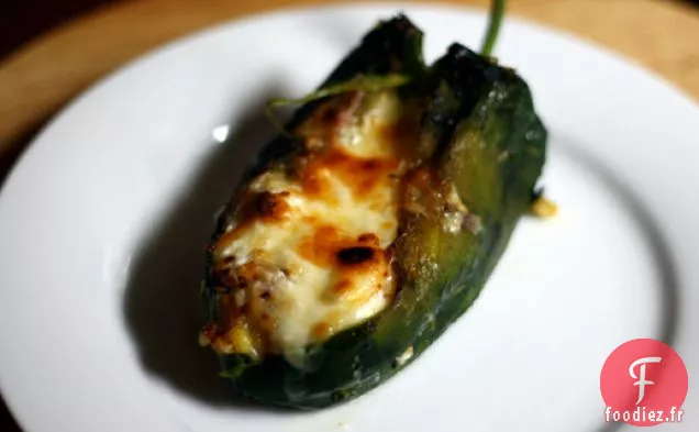 Rellenos au Chili au Four avec Maïs et Crème
