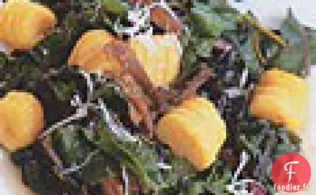 Gnocchis De Courge Musquée Au Confit De Canard Et Bettes À Carde