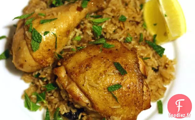 Poulet et Riz Aux Amandes et Cerises Séchées
